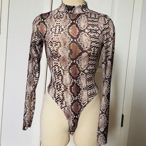 Snake print bodysuit
